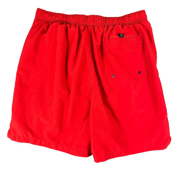 Guy Harvey BlueWater Men's Marlin Embroidered Swim Trunks Size L Red Elastic‎ - Picture 2 of 10